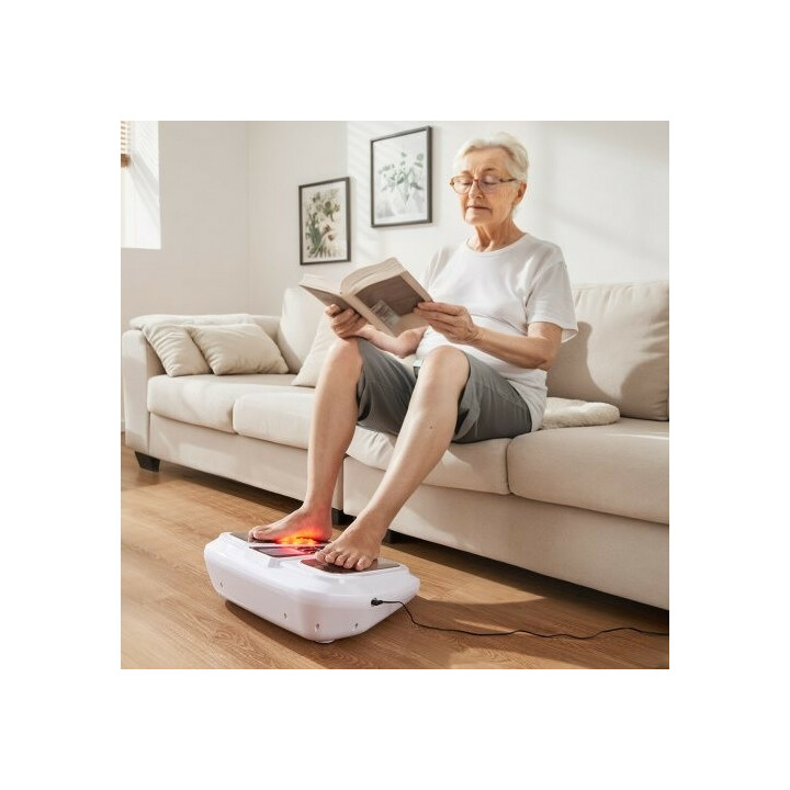 Jalkojen verenkiertoa stimuloiva EMS TENS -laite AST-300D, hierontarulla ja elektrodityynyt