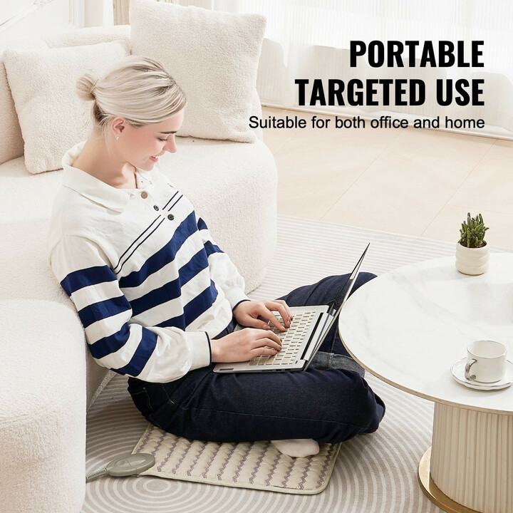 Ametisti kaukoinfrapuna lämpötyyny negatiivisilla ioneilla selän ja lantion rentoutukseen 460 x 460 mm