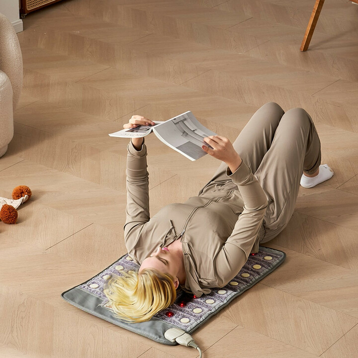 Ametisti lämpöalusta kaukoinfrapunalämmöllä, jade- ja turmaliinikivet, 660 nm punavalo, ajastin 0–720 min, koko 820 x 520 mm