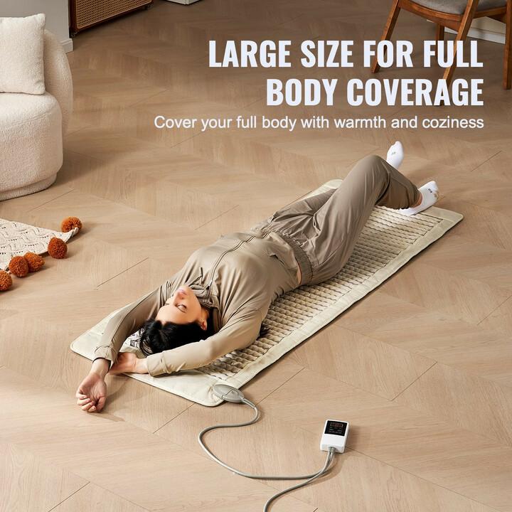Ametisti kaukoinfrapuna lämpömatto koko keholle, negatiiviset ionit, säädettävä lämpötila ja ajastin, malli H11Z5