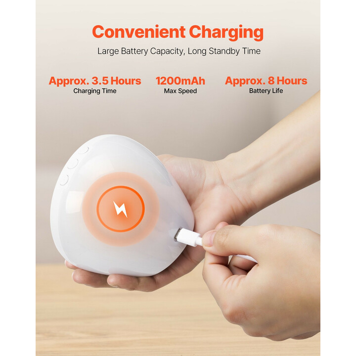 Valkoisen kohinan unilaite 18 äänellä, 7-värinen yövalo, kaksoisherätys, ajastin ja APP-ohjaus