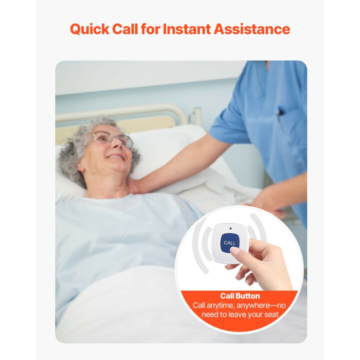 Langaton varhaishälytyksen vuode- ja tuolihälytin 2 anturityynyä kutsupainikkeella ja hakulaitteella kaatumisen ehkäisyyn