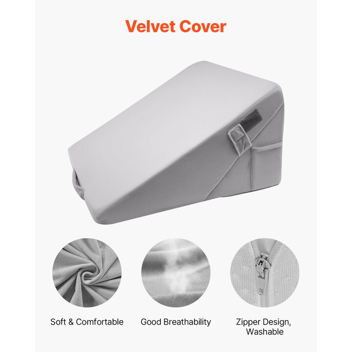 Kiilatyyny KD003, vaaleanharmaa samettipäällinen, korkeatiheyksinen vaahto, 560 x 560 x 305 mm