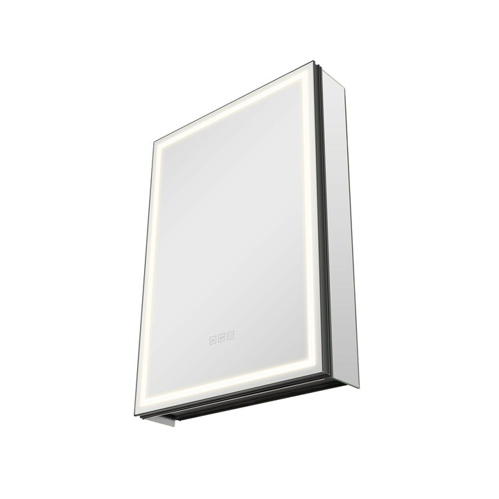 Lääkekaappi valopeilillä 50 x 70 cm LED valaistus 3 värilämpötilalla