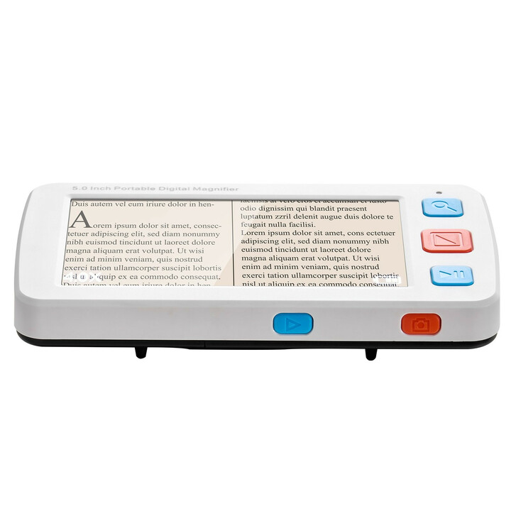 Kannettava digitaalinen suurennuslaite heikkonäköisille 5" LCD 4–32x zoom 17 värityyliä AV-ulostulo taittuva kahva YS011