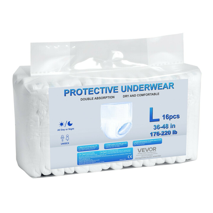 Vetovaipat aikuisille koko L 64 kpl imukyky 1000 ml