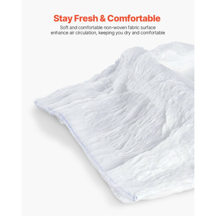 Aikuisten kertakäyttöiset vetovaipat, korkea imukyky 1000 ml, unisex, koko L, 64 kpl