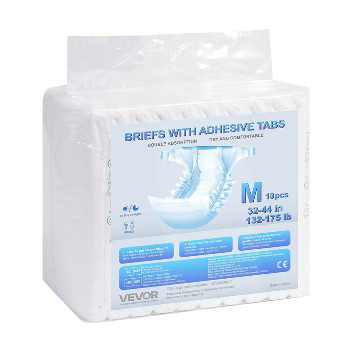 Teippivaipat aikuisille kertakäyttöiset M 40 kpl 2600 ml imevyys unisex