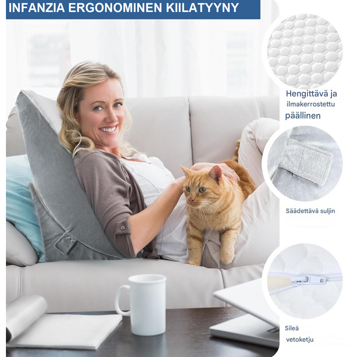 Kaksiosainen säädettävä kiilatyyny