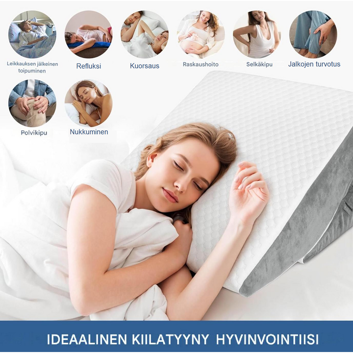 Kaksiosainen säädettävä kiilatyyny