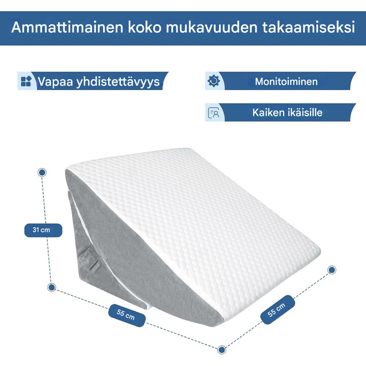 Kaksiosainen säädettävä kiilatyyny