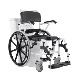 Suihkupyörätuoli ja WC-tuoli HFK-3301-24 istuinleveys 44 cm alumiiniseos kantavuus 136 kg