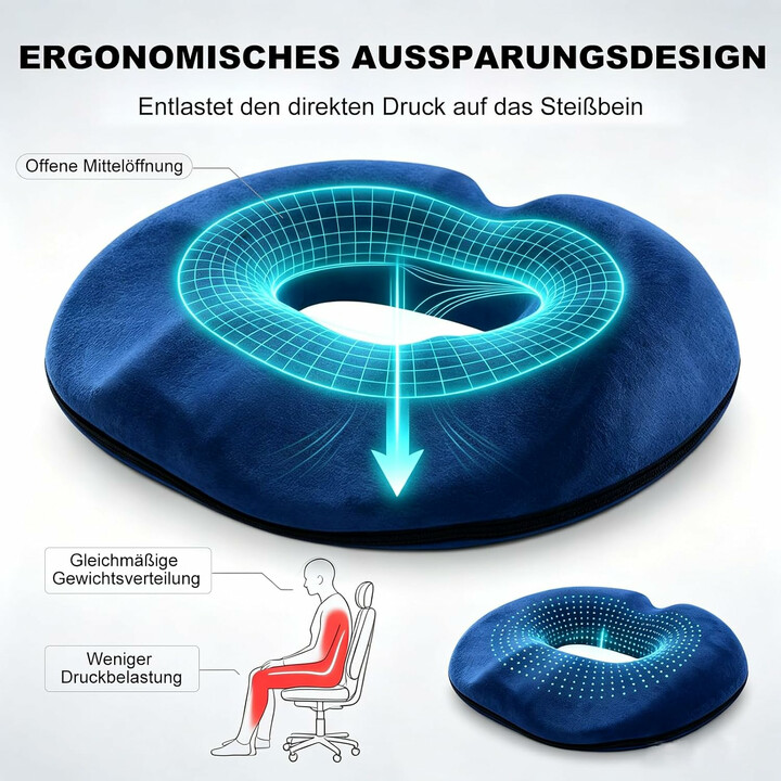 Ergonominen rengastyyny mukavampaan istumiseen