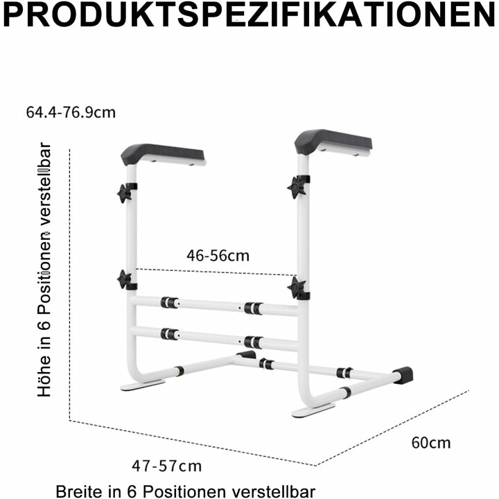Säädettävä nousutuki käsinojilla